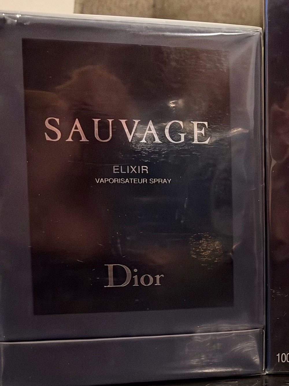 Dior Sauvage Elixir Men's Fragrance — Deep Navy Box